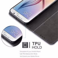 Cadorabo Case for Samsung Galaxy S6 case cover - DARK BLUE BROWN