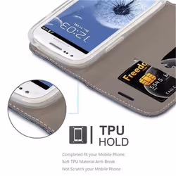 Cadorabo Case for Samsung Galaxy S3 MINI case cover - DARK BLUE BLACK