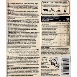 Jack Link's Beef Jerky, Teriyaki Flavour, Multipack of 12 x 25g Bags, High Protein Meat Snack, Made with Premium Beef