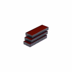 Trodat Replacement Ink Cartridge 6/4817 - pack of 3 Color red