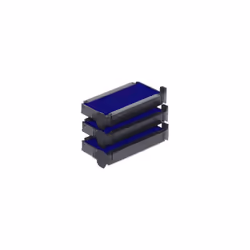 Trodat Replacement Ink Cartridge 6/4911 - pack of 3 Color blue