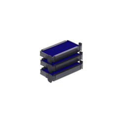 Trodat Replacement Ink Cartridge 6/4911 - pack of 3 Color blue