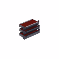 Trodat Replacement Ink Cartridge 6/4911 - Pack of 3 Color red