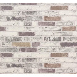 ERISMANN Grey, New Luxury BRIX Brick Wall Effect Embossed Textured Vinyl Wallpaper 6703-10