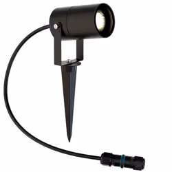 Maytoni O025FL-01B, Outdoor ground lighting, Black, Aluminium, IP65, GU10, 20 W