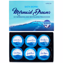 BRUBAKER Bath Bombs Gift Set ""Mermaid Dreams"" - 6 Handmade Luxury Spa Bath Fizzies - All Natural Vegan Organic Ingredient ...