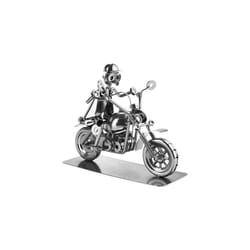 Screw Man Motorcyclist - Handmade Iron Figure Metal Man - Metal Figure Gift for Motorcycle Fans