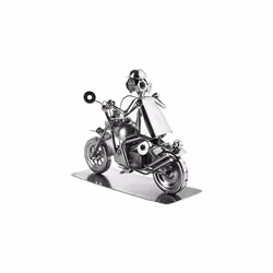Screw Man Motorcyclist - Handmade Iron Figure Metal Man - Metal Figure Gift for Motorcycle Fans