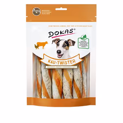 Dokas Kau-Twister, Snacks, Dog, Adult, Beef, Chicken, Tripe, 200 g
