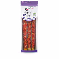 Dokas 1 metre chewing stick with duck, Snacks, Dog, Adult, Duck