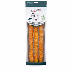 Dokas 1 metre chewing stick with chicken, Snacks, Dog, Adult, Chicken