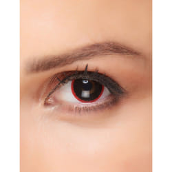 Fancy black red contour lenses 3 months adult