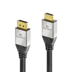 sonero S-DC100-050 video cable adapter 5 m DisplayPort HDMI Black