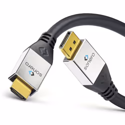 sonero S-DC100-050 video cable adapter 5 m DisplayPort HDMI Black
