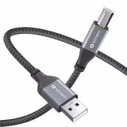 sonero SPC-U010-050 USB cable USB 2.0 5 m USB A USB B Black, Grey
