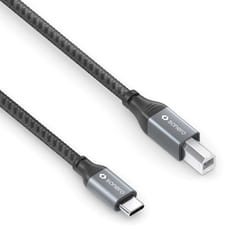 sonero SPC-U020-050 USB cable USB 2.0 5 m USB C USB B Black, Grey