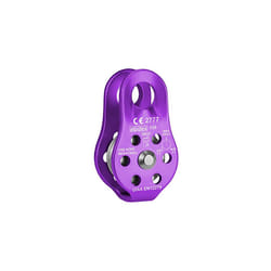 Rope Pulley 22 kN - Fix Pulley Pulley Block- For Textile Ropes Up To 13 mm Diameter - EN12278, Colour: Purple