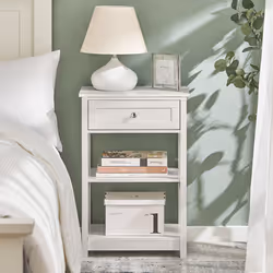 SoBuyÂ® FBT46-W, Bedside Table End Table Side Table Lamp Table, White