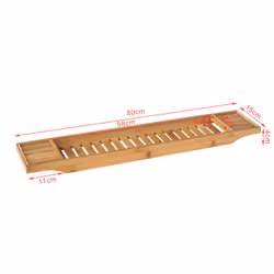 SoBuyÂ® FRG212-N, Bamboo Bathtub Rack Caddy Tray Bathroom Shelf L80cm - Additional view 4