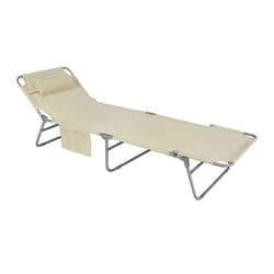 SoBuyÂ® Outdoor Garden Recliner Folding Sun Lounger - Beige