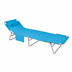 SoBuyÂ® Outdoor Garden Recliner Folding Sun Lounger - Blue