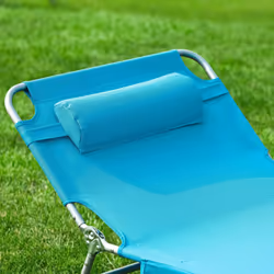 SoBuyÂ® Outdoor Garden Recliner Folding Sun Lounger - Blue - Additional view 5