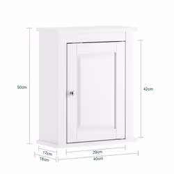 SoBuyÂ® FRG203-W, Wall Mounted Single Door Bathroom Cabinet, 40x18x49cm