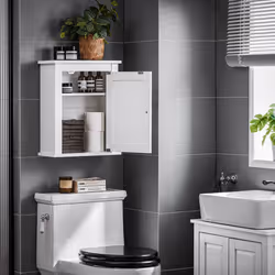 SoBuyÂ® FRG203-W, Wall Mounted Single Door Bathroom Cabinet, 40x18x49cm