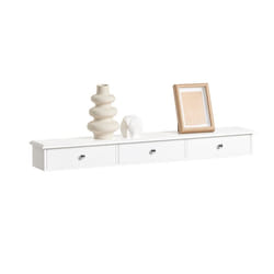 SoBuyÂ® FRG43-L-W, Floating Shelf Wall Drawers Wall Shelf with 3 Drawers