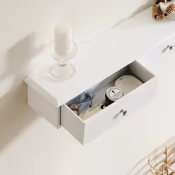 SoBuyÂ® FRG43-L-W, Floating Shelf Wall Drawers Wall Shelf with 3 Drawers - Additional view 4