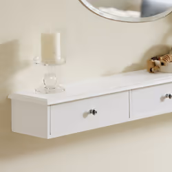 SoBuyÂ® FRG43-L-W, Floating Shelf Wall Drawers Wall Shelf with 3 Drawers - Additional view 5