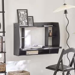 SoBuyÂ® FWT18-SCH, Wall-mounted Table Desk with Storage