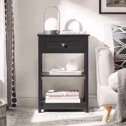 SoBuyÂ® FBT46-SCH, Bedside Table End Table Side Table Lamp Table, Black