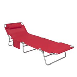 SoBuyÂ® Outdoor Garden Recliner Folding Sun Lounger - Red