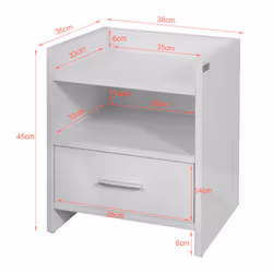 SoBuy FBT66-W nightstand/bedside table - Additional view 5