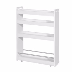 SoBuyÂ® NSR01-W, 4 Tiers Serving Trolley Slide Out Storage Rack Shelf on Wheels