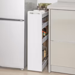 SoBuyÂ® NSR01-W, 4 Tiers Serving Trolley Slide Out Storage Rack Shelf on Wheels - Additional view 4