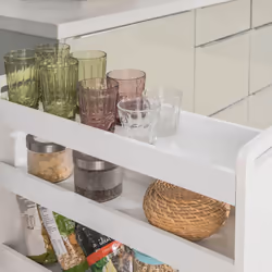 SoBuyÂ® NSR01-W, 4 Tiers Serving Trolley Slide Out Storage Rack Shelf on Wheels - Additional view 5