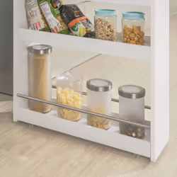 SoBuyÂ® NSR01-W, 4 Tiers Serving Trolley Slide Out Storage Rack Shelf on Wheels - Additional view 6