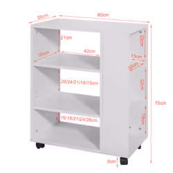 SoBuy FBT68-W nightstand/bedside table