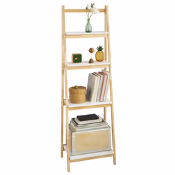 SoBuyÂ® FRG162-N, 4 Tiers Foldable Bookcase Storage Display Shelving Unit