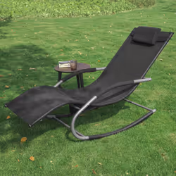 SoBuy Set of 2  Garden Rocking Chair OGS28-SCHx2 - Black