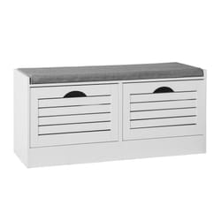 SoBuyÂ® FSR62-W, Shoe Bench Shoe Rack Shoe Cabinet with Flip-drawer