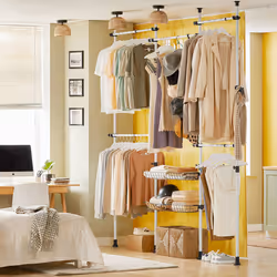 SoBuyÂ® KLS04, Adjustable Wardrobe Organiser Telescopic Clothes Shelf