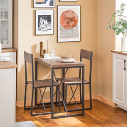 SoBuyÂ® OGT19-N, 3 Piece Dining Room Furniture -Dining Table & 2 Chairs