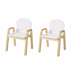 SoBuy® KMB24-Wx2, Set of 2 Wooden Children Chair, Height Adjustable