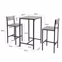 SoBuy OGT27-HG kitchen/dining room furniture set