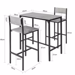 SoBuy OGT03-HG kitchen/dining room furniture set - Additional view 4