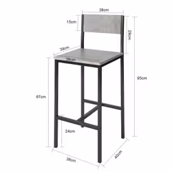 SoBuy FST53-HGx2 bar stool - Additional view 4