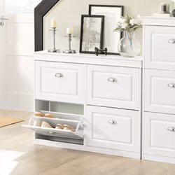 SoBuyÂ® FSR79-W, 4 Drawers Shoe Cabinet Shoe Rack Shoe Storage Cupboard - Additional view 5